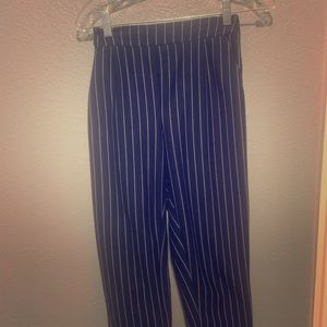 Pinstripe skinny pants